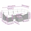 vidaXL Σετ Καναπέ Κήπου 7 pcs Μπεζ Πολυ ράταν