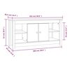 vidaXL Έπιπλο Τηλεόρασης Μαύρο 103x36,5x52 εκ. από Μασίφ Ξύλο Πεύκου