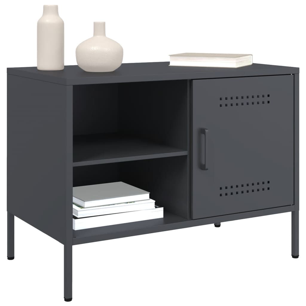 vidaXL Έπιπλο Τηλεόρασης Ανθρακί 68x39x50,5 εκ. από Χάλυβα