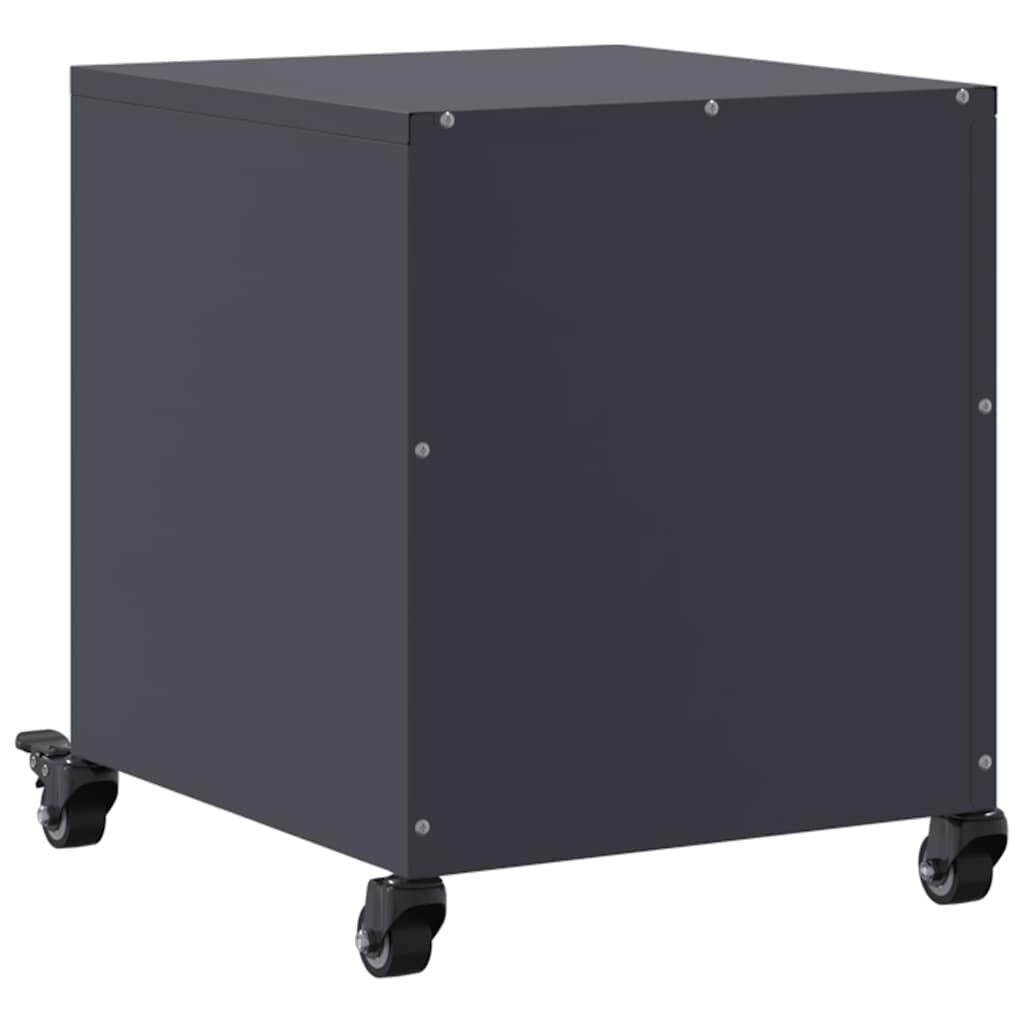 vidaXL Κομοδίνο Ανθρακί 36 x 39 x 43,5 εκ. από Χάλυβα