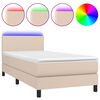 vidaXL &Kappa;&rho;&epsilon;&beta;ά&tau;&iota; Boxspring &Sigma;&tau;&rho;ώ&mu;&alpha;&LED &Kappa;&alpha;&pi;&omicron;&upsilon;&tau;&sigma;ί&nu;&omicron; 90x200 &epsilon;&kappa;. &Sigma;&upsilon;&nu;&theta;. &Delta;έ&rho;&mu;&alpha;