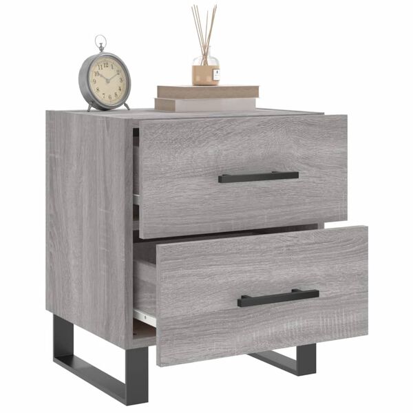 vidaXL Κομοδίνο Γκρι Sonoma 40 x 35 x 47,5 εκ. από Επεξεργασμένο Ξύλο