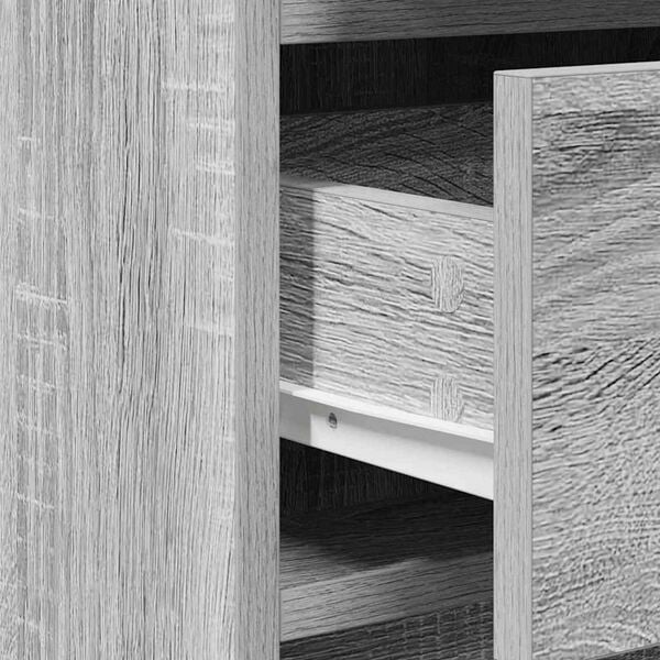 vidaXL Τραπέζι περιποίησης με συρτάρι 3 pcs Γκρι 50 x 41 x 135 εκ