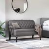 vidaXL Καναπές Chesterfield Γκρι 119.5 x 64.5 x 75 εκ. Τεχνητό Δέρμα