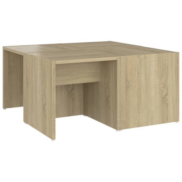 vidaXL Τραπεζάκια Σαλονιού 4 τεμ. Sonoma Δρυς 33x33x33 εκ. Επεξ. Ξύλο
