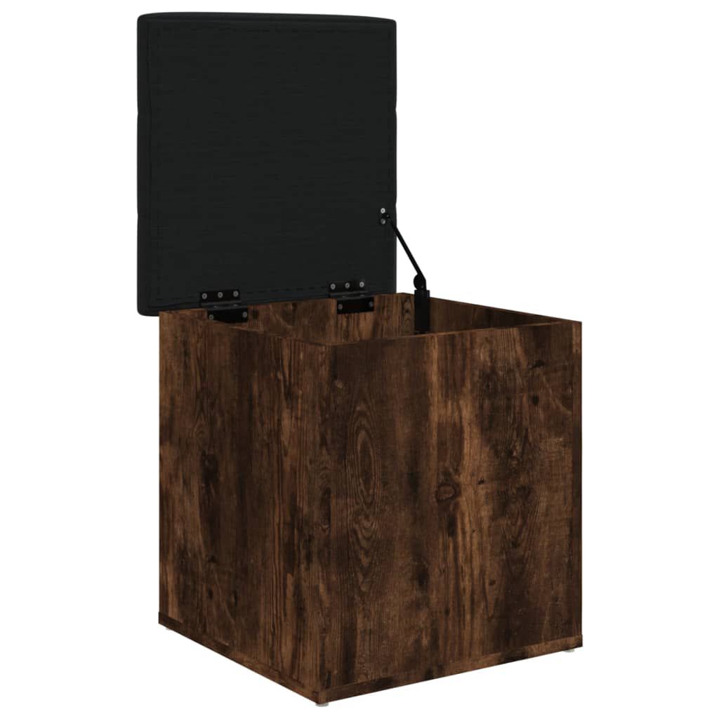 vidaXL Παγκάκι Αποθήκευσης Καπνιστή Δρυς 42x42x45 εκ. από Επεξ. Ξύλο