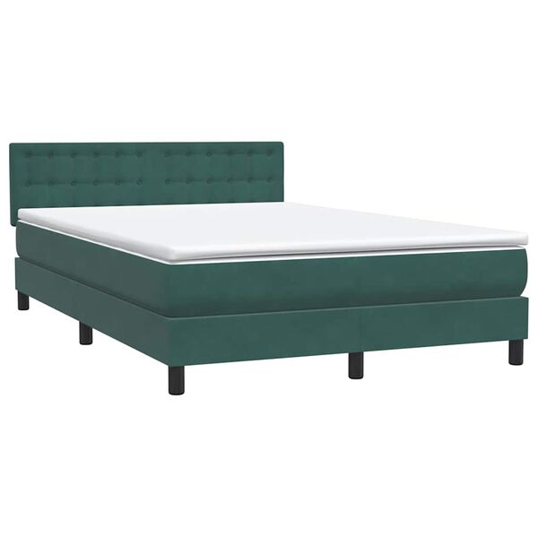 vidaXL &Kappa;&rho;&epsilon;&beta;ά&tau;&iota; Boxspring &mu;&epsilon; &Sigma;&tau;&rho;ώ&mu;&alpha; &Sigma;&kappa;&omicron;ύ&rho;&omicron; &Pi;&rho;ά&sigma;&iota;&nu;&omicron; 140x210&epsilon;&kappa;. &Beta;&epsilon;&lambda;&omicron;ύ&delta;&iota;&nu;&omicron;