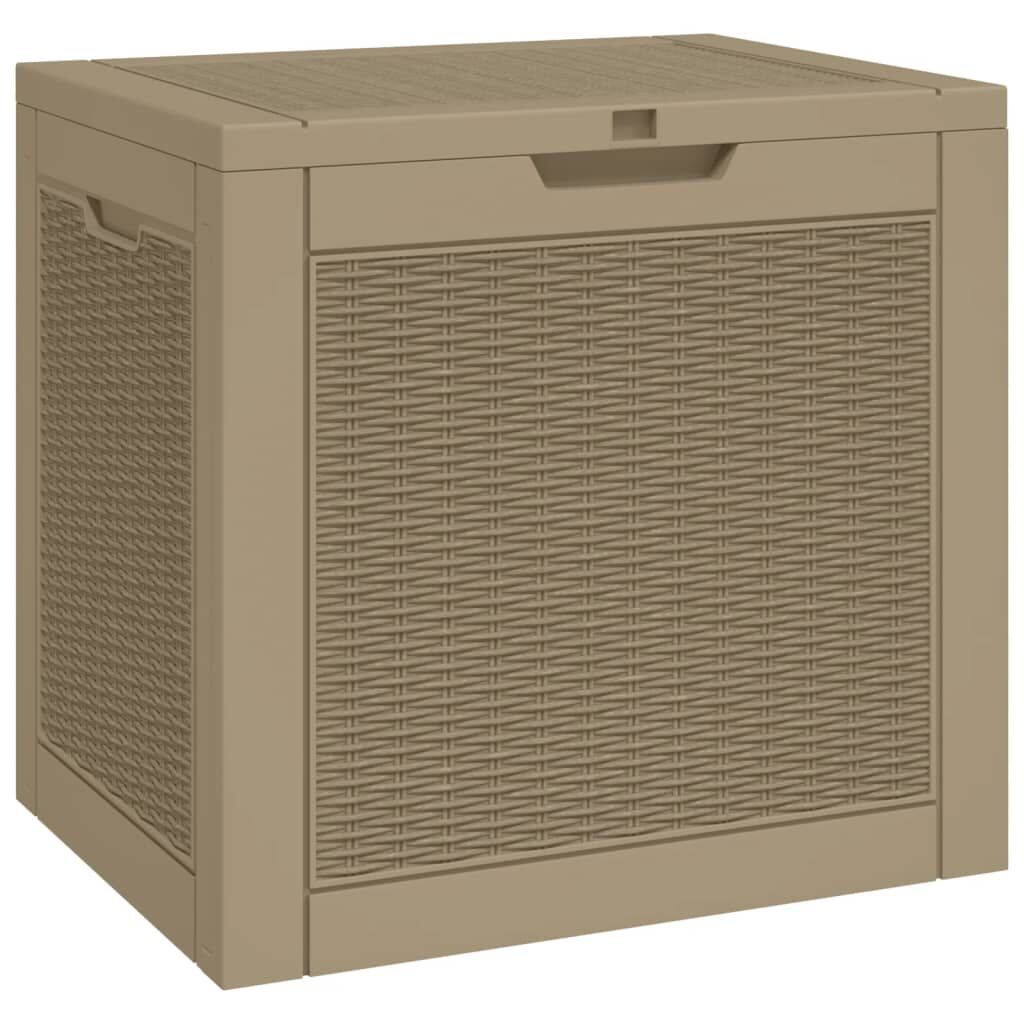 vidaXL Μπαούλο Αποθήκευσης Κήπου Αν. Καφέ 55,5x43x53 εκ Πολυπροπυλένιο