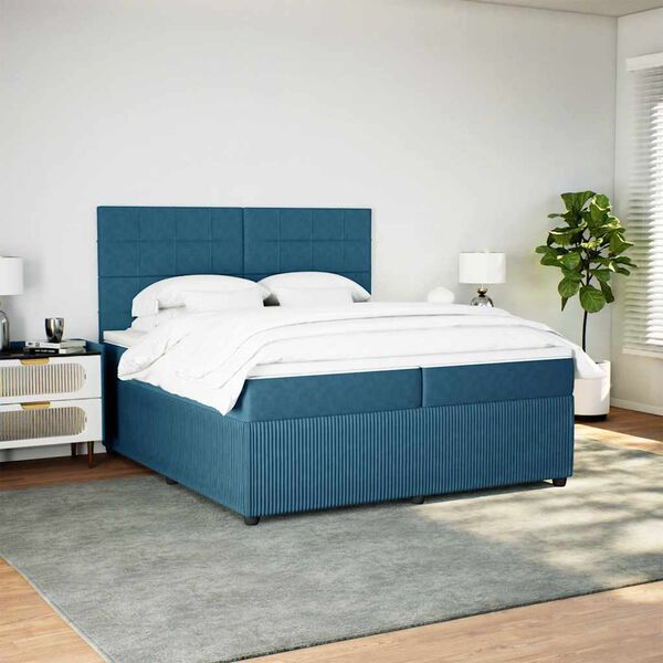 vidaXL &Kappa;&rho;&epsilon;&beta;ά&tau;&iota; Boxspring &mu;&epsilon; &Sigma;&tau;&rho;ώ&mu;&alpha; &Sigma;&kappa;&omicron;ύ&rho;&omicron; &Mu;&pi;&lambda;&epsilon; 200x200 &epsilon;&kappa;. &Beta;&epsilon;&lambda;&omicron;ύ&delta;&iota;&nu;&omicron;