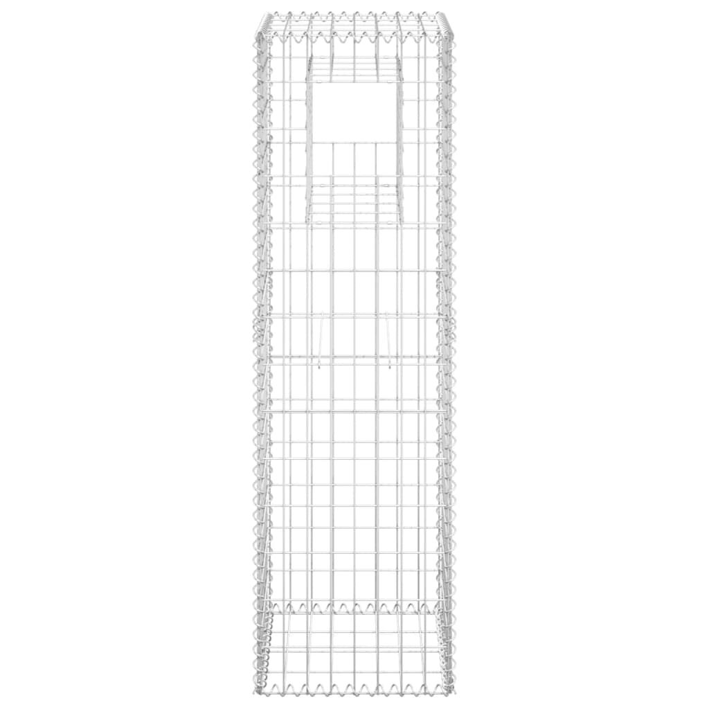 vidaXL Συρματοκιβώτιο Στύλος 40 x 40 x 140 εκ. Σιδερένιο