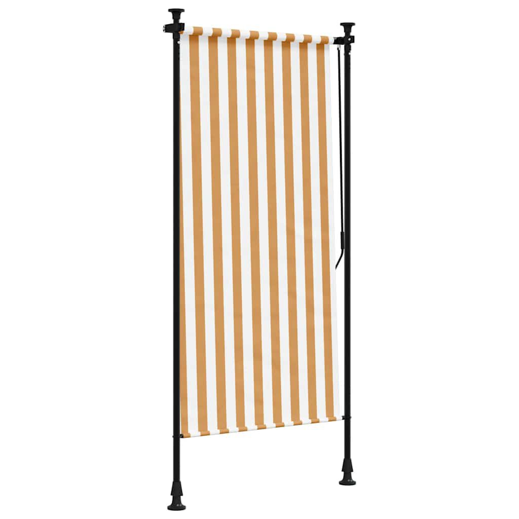 vidaXL Στόρι Ρόλερ Εξ. Χώρου Πορτοκαλί/Λευκό 120x270 εκ. Ύφασμα/Ατσάλι