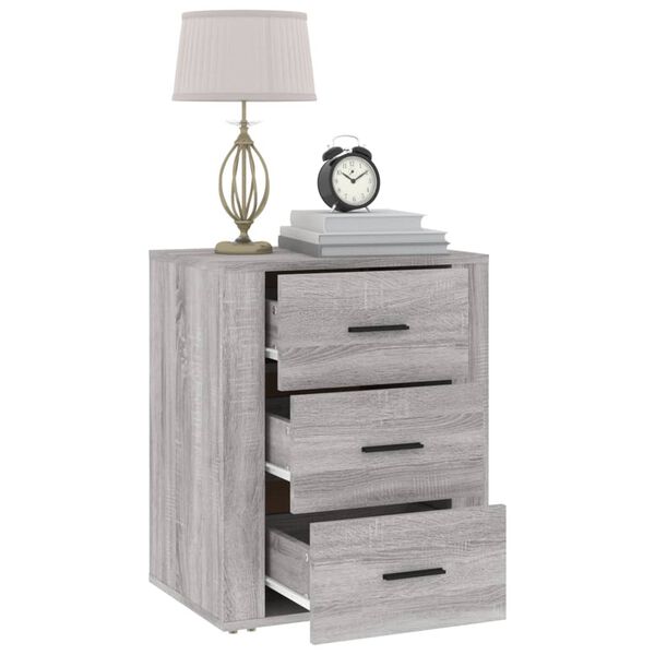 vidaXL Κομοδίνο Γκρι Sonoma 50x36x60 εκ. από Επεξεργασμένο Ξύλο