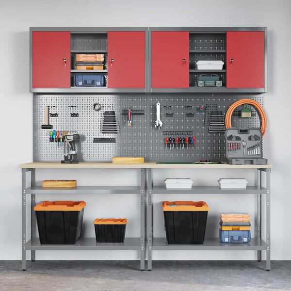 vidaXL &Sigma;&epsilon;&tau; &pi;ά&gamma;&kappa;&omicron;&upsilon; &epsilon;&rho;&gamma;&alpha;&sigma;ί&alpha;&sigmaf; 8 pcs &Kappa;ό&kappa;&kappa;&iota;&nu;&omicron; 200 x 55 x 200 &epsilon;&kappa; &Alpha;&tau;&sigma;ά&lambda;&iota;