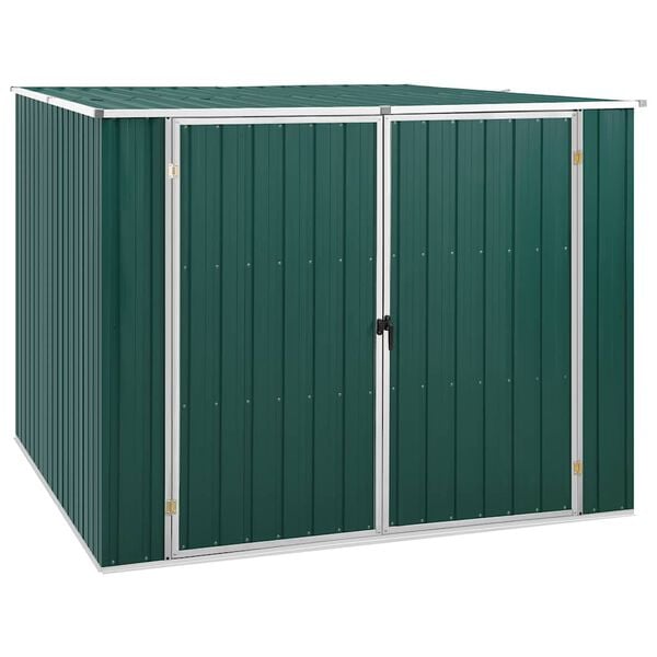 vidaXL Αποθήκη Κήπου Πράσινη 195x198x159 εκ. από Γαλβανισμένο Ατσάλι
