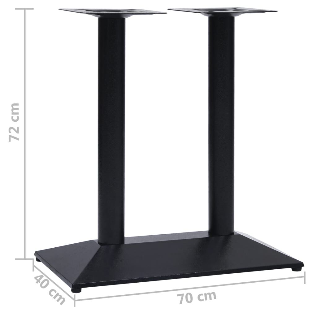 vidaXL Πόδι Τραπεζιού Bistro Μαύρο 70x40x72 εκ. από Χυτοσίδηρο