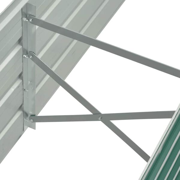 vidaXL Ζαρντινιέρα Υπερυψωμένη Πράσινη 160x40x45 εκ. Γαλβαν. Χάλυβας