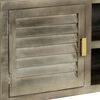 vidaXL Έπιπλο Τηλεόρασης Γκρι Με Ορείχαλκο 110x30x48 εκ. Μασίφ Μάνγκο