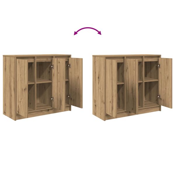 vidaXL Ντουλάπι τεχνίτης Δρυς 85x34x76 εκ. από Επεξεργασμένο Ξύλο