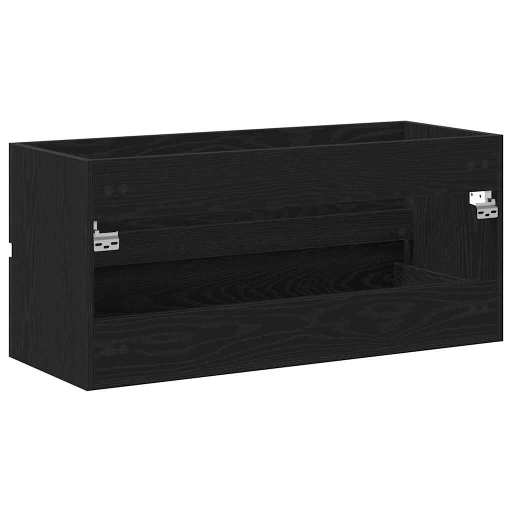 vidaXL Ντουλάπι Νιπτήρα Μαύρη Δρυς 100x38,5x45 εκ. Μοριοσανίδα