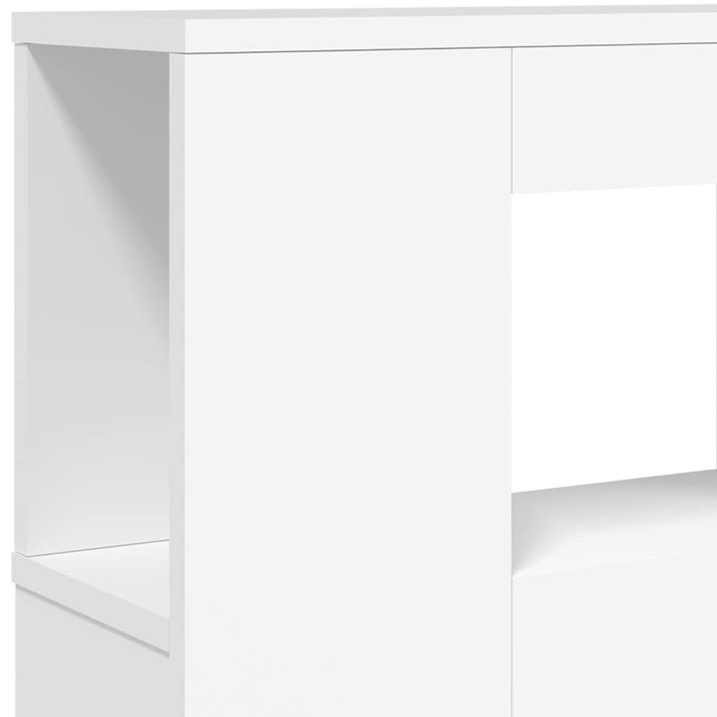 vidaXL Κεφαλάρι Κρεβατιού με LED Λευκό 200x18,5x103,5 εκ Επεξεργ. Ξύλο