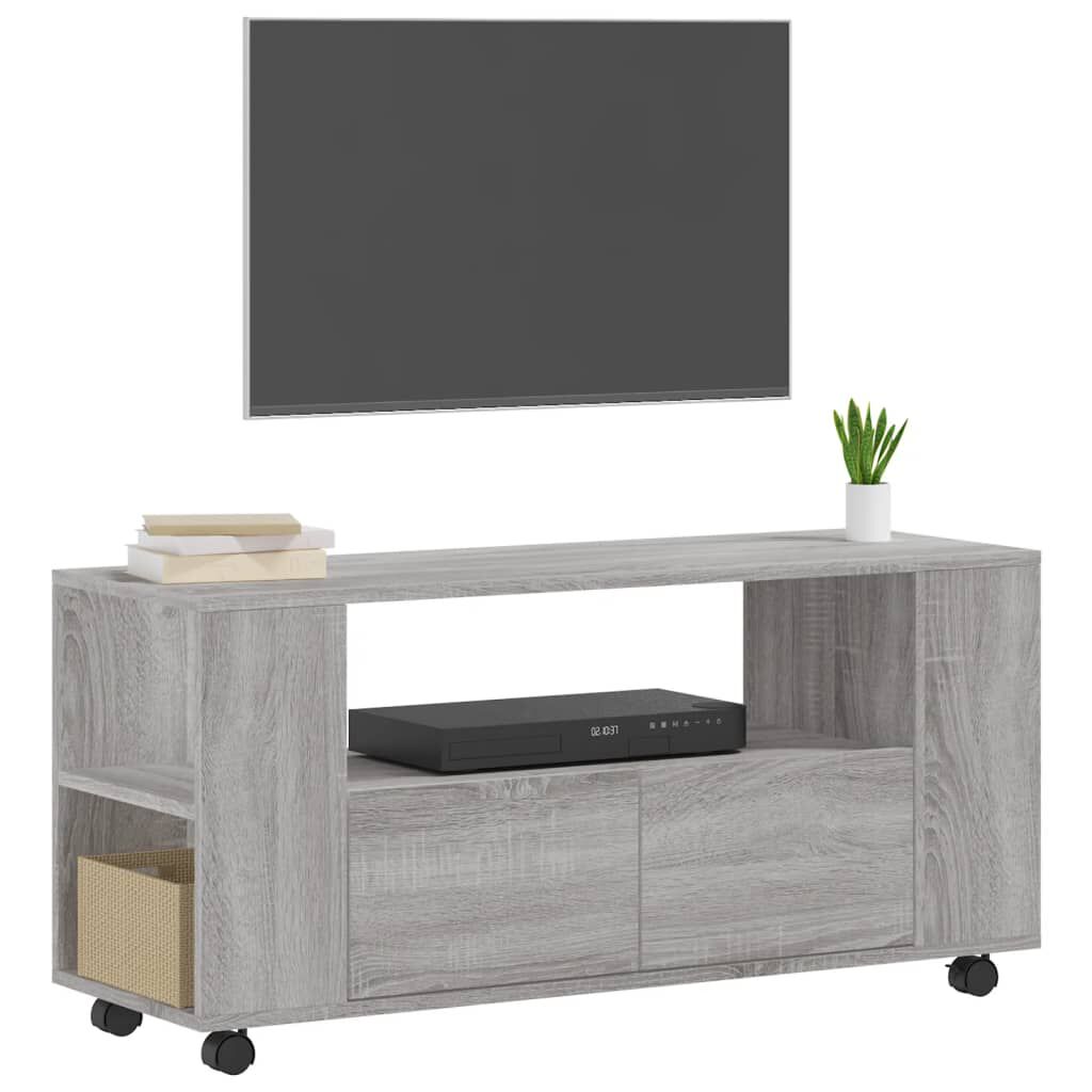 vidaXL Έπιπλο Τηλεόρασης Γκρι Sonoma 102x34,5x43 εκ. από Επεξεργ. Ξύλο