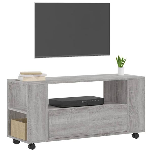 vidaXL Έπιπλο Τηλεόρασης Γκρι Sonoma 102x34,5x43 εκ. από Επεξεργ. Ξύλο