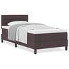 vidaXL Κρεβάτι box spring με στρώμα Σκούρο Καφέ 80 x 200 cm ύφασμα