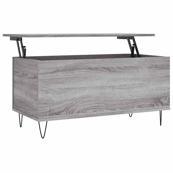 vidaXL Τραπεζάκι Σαλονιού Γκρι Sonoma 90x44,5x45 εκ.Επεξεργασμένο Ξύλο