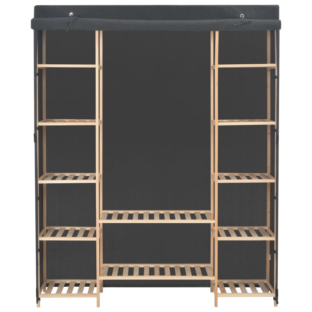 vidaXL Ντουλάπα Γκρι 135 x 40 x 170 εκ. Υφασμάτινη