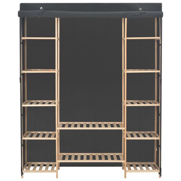 vidaXL Ντουλάπα Γκρι 135 x 40 x 170 εκ. Υφασμάτινη