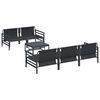 vidaXL Σετ Καναπέ Κήπου με μαξιλάρι 6 pcs Ανθρακί Ατσάλι & ύφασμα