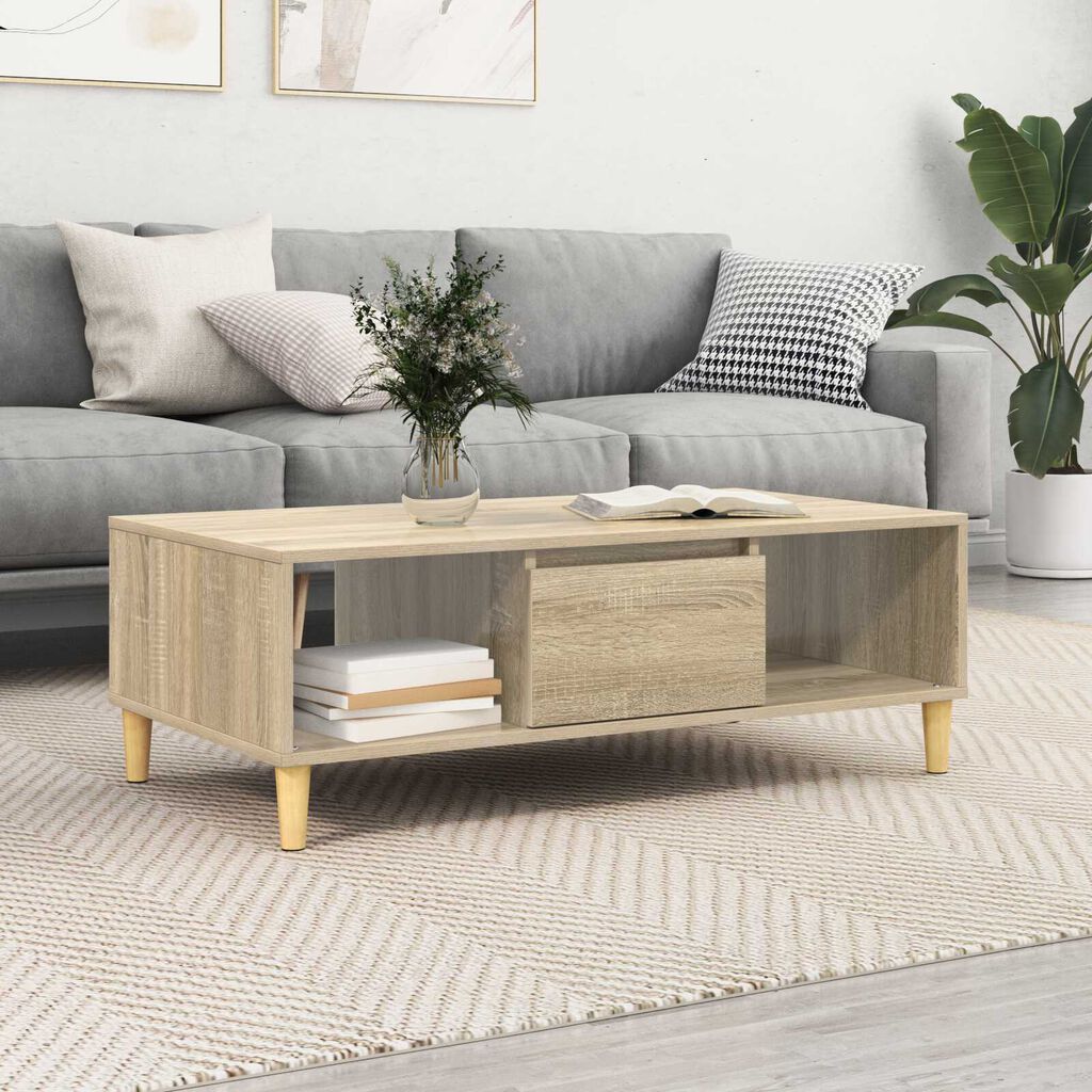 vidaXL με αποθήκευση με πόρτα Sonoma Δρυς 103.5 x 60 x 35 εκ Επεξεργασμένο ξύλο
