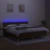 vidaXL &Kappa;&rho;&epsilon;&beta;ά&tau;&iota; Boxspring &mu;&epsilon; &Sigma;&tau;&rho;ώ&mu;&alpha; & LED &Sigma;&kappa;.&Kappa;&alpha;&phi;έ 180x200&epsilon;&kappa;. &Upsilon;&phi;&alpha;&sigma;&mu;ά&tau;&iota;&nu;&omicron;