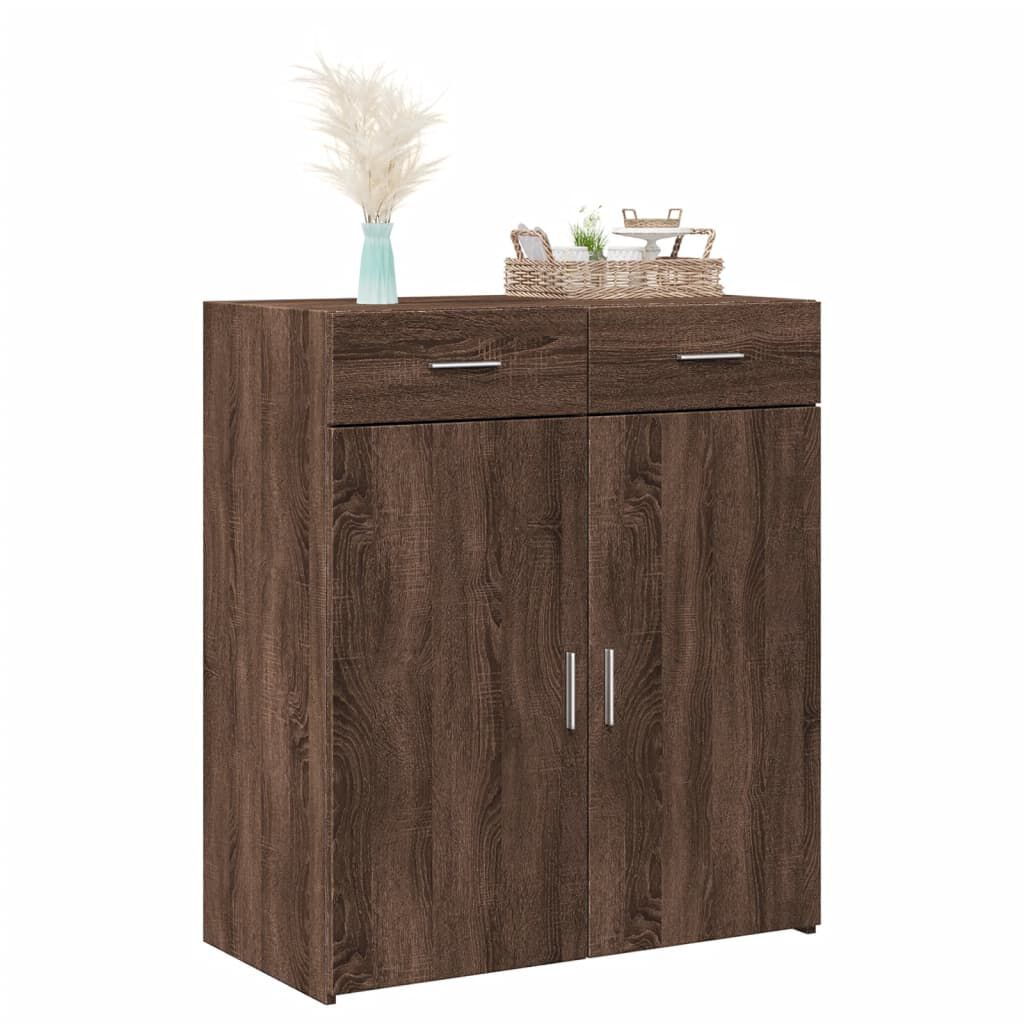 vidaXL Ντουλάπι Καφέ Δρυς 80x42,5x93 εκ. από Επεξεργασμένο Ξύλο