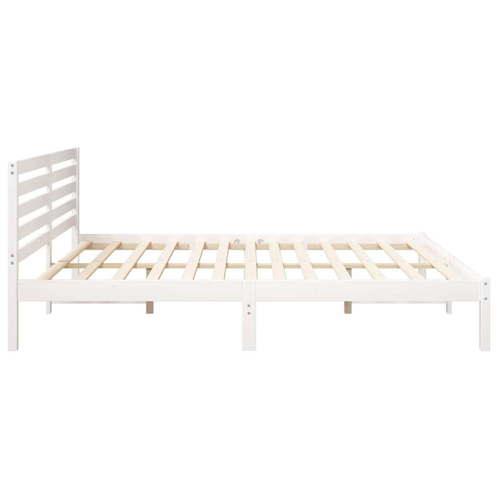 vidaXL Σκελετός Κρεβατιού Λευκό 180 x 200 cm Μασίφ ξύλο πεύκου