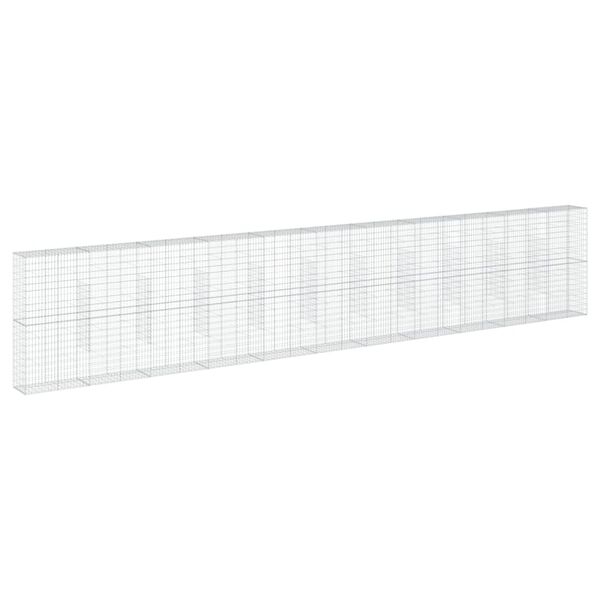 vidaXL Συρματοκιβώτιο με Κάλυμμα 1100x50x200εκ από Γαλβανισμένο Χάλυβα