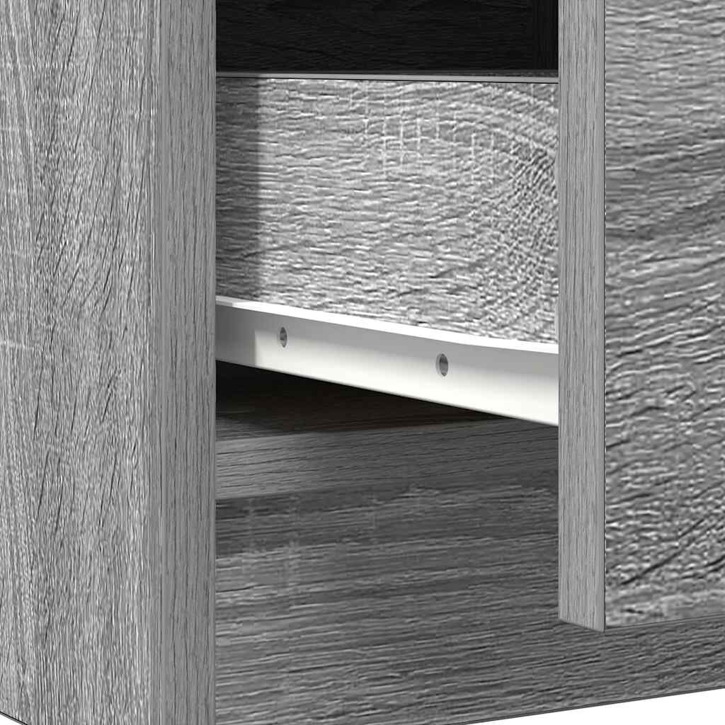 vidaXL Συρταριέρα με Συρτάρια Γκρι Sonoma 71x35x84 εκ. από Επεξ. Ξύλο