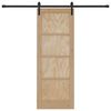 vidaXL Συρόμενη Πόρτα Καφέ 73,5 x 198,5 εκ. Στερεά ξυλεία πεύκου