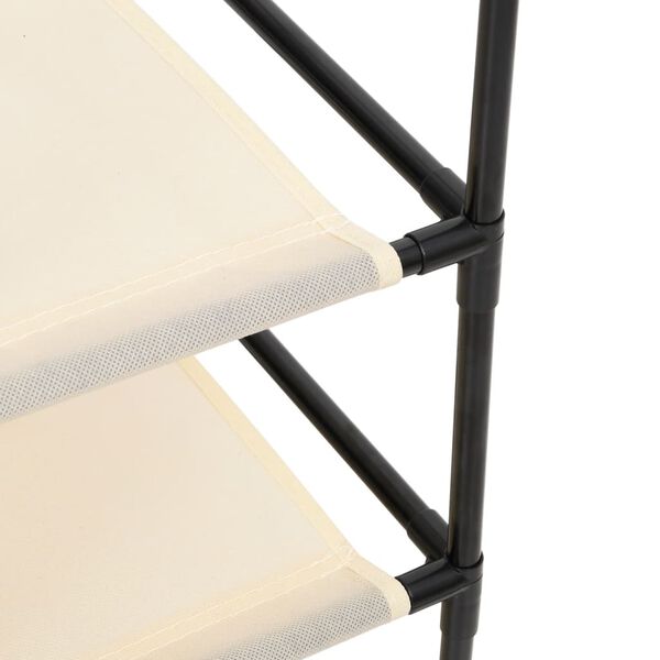 vidaXL Ντουλάπι με 4 Υφασμάτινα Καλάθια Κρεμ 63x30x71 εκ. από Ατσάλι
