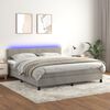 vidaXL &Kappa;&rho;&epsilon;&beta;ά&tau;&iota; Boxspring &mu;&epsilon; &Sigma;&tau;&rho;ώ&mu;&alpha; & LED &Alpha;&nu;.&Gamma;&kappa;&rho;&iota; 160x200 &epsilon;&kappa;. &Beta;&epsilon;&lambda;&omicron;ύ&delta;&iota;&nu;&omicron;