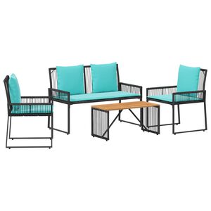 vidaXL &Sigma;&epsilon;&tau; &Epsilon;&xi;&omega;&tau;&epsilon;&rho;&iota;&kappa;ώ&nu; &Epsilon;&pi;ί&pi;&lambda;&omega;&nu; 9 pcs &Mu;&alpha;ύ&rho;&omicron; &kappa;&alpha;&iota; &Tau;&upsilon;&rho;&kappa;&omicron;&upsilon;ά&zeta; &sigma;&upsilon;&nu;&theta;&epsilon;&tau;&iota;&kappa;ό &rho;&alpha;&tau;ά&nu;