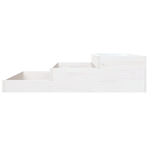 vidaXL Ζαρντινιέρα Λευκή 107 x 107 x 27 εκ. από Μασίφ Ξύλο Πεύκου