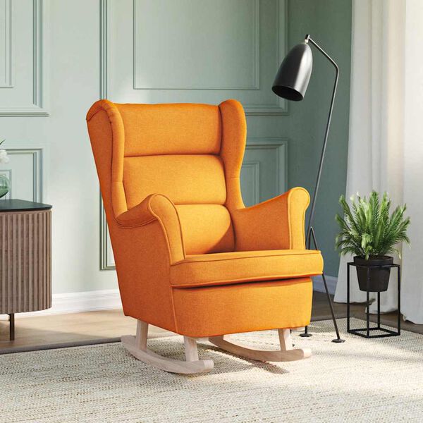 vidaXL Κουνιστή καρέκλα σκούρο κίτρινο 74x90x102 cm Ύφασμα