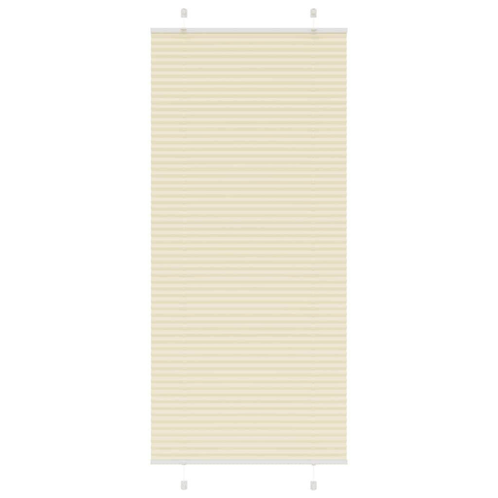 vidaXL Πλισέ περσίδα Κρέμα 85x200 cm Πλάτος υφάσματος 84,4 cm