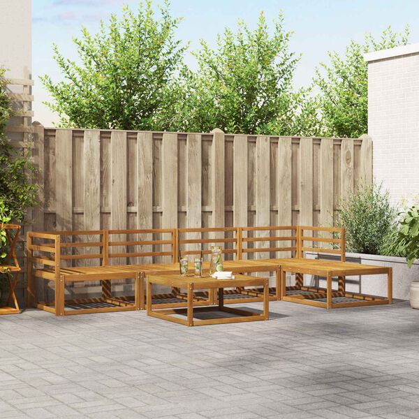 vidaXL &Sigma;&epsilon;&iota;&rho;ά &Kappa;&alpha;&nu;&alpha;&pi;έ &Epsilon;&xi;&omega;&tau;&epsilon;&rho;&iota;&kappa;&omicron;ύ &mu;&epsilon; &mu;&alpha;&xi;&iota;&lambda;ά&rho;&iota; 6 pcs &Phi;&upsilon;&sigma;&iota;&kappa;ό &kappa;&alpha;&iota; &Alpha;&nu;&theta;&rho;&alpha;&kappa;ί