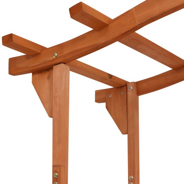vidaXL Αψίδα Κήπου με Πόρτα 120 x 60 x 205 εκ. από Μασίφ Ξύλο