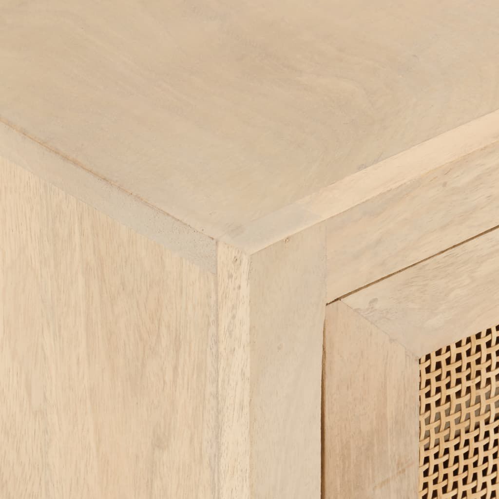 vidaXL Έπιπλο Τηλεόρασης 110 x 30 x 40 εκ. Μασίφ Ξύλο Μάνγκο & Σίδηρος