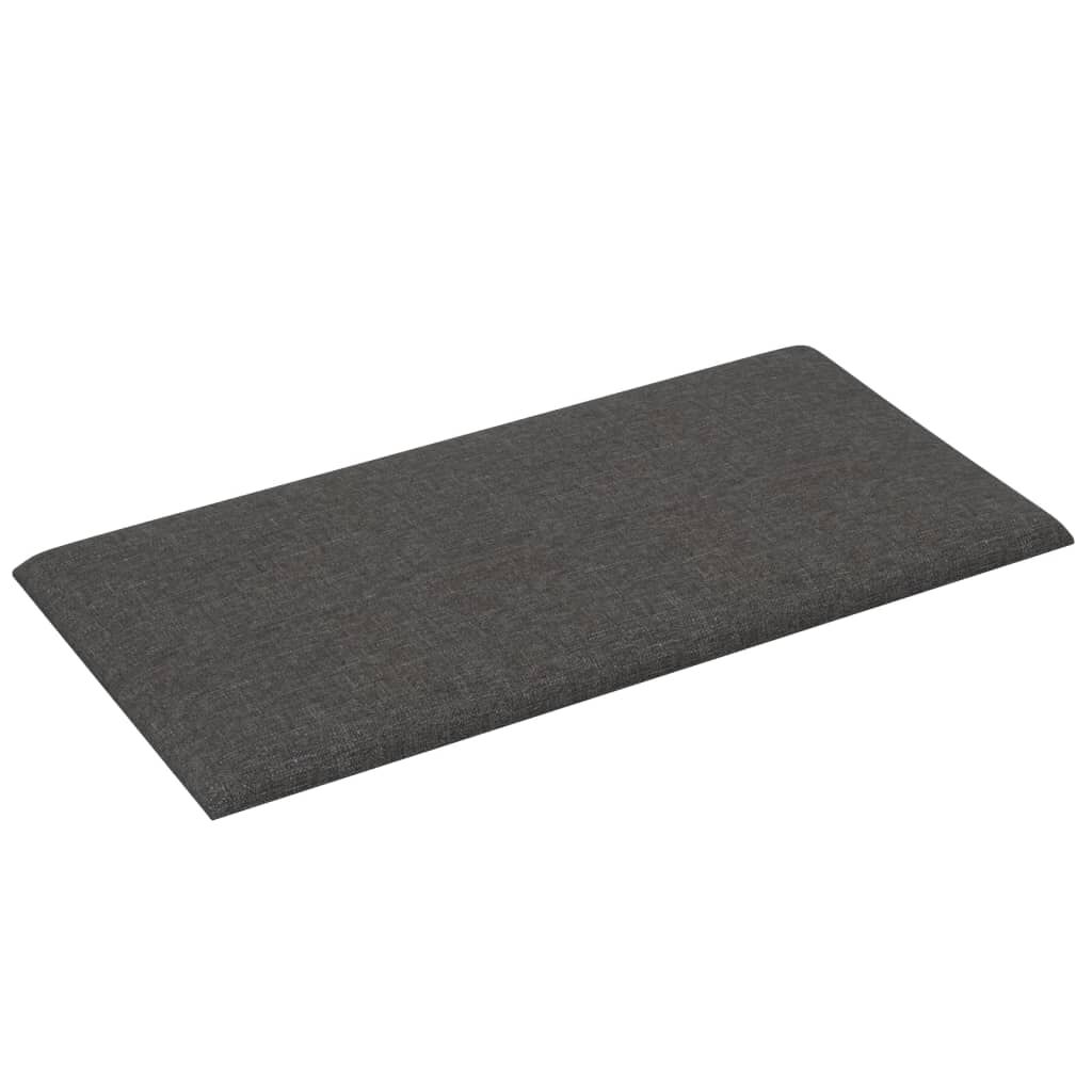 vidaXL Πάνελ Τοίχου 12 τεμ. Σκούρο Γκρι 30 x 15 εκ. 0,54 μ² Υφασμάτινα