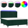 vidaXL &Kappa;&rho;&epsilon;&beta;ά&tau;&iota; Boxspring &mu;&epsilon; &Sigma;&tau;&rho;ώ&mu;&alpha; & LED &Sigma;&kappa;. &Pi;&rho;ά&sigma;&iota;&nu;&omicron; 160x200&epsilon;&kappa; &Beta;&epsilon;&lambda;&omicron;ύ&delta;&omicron;