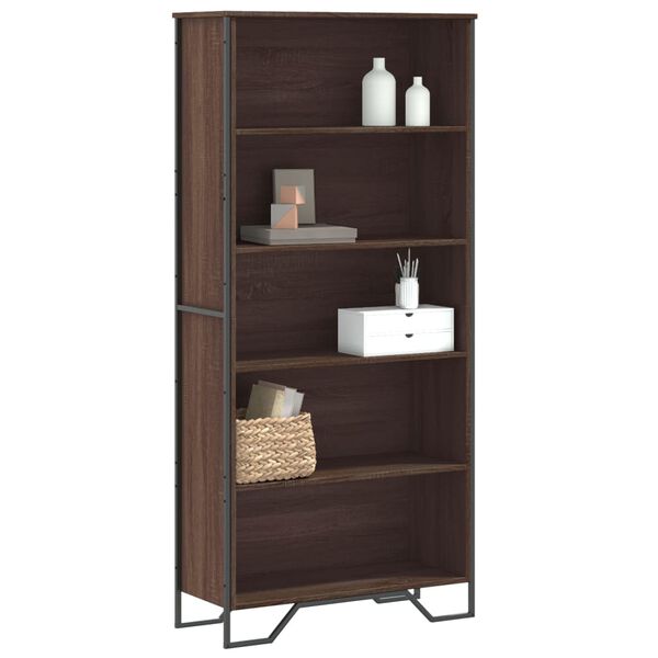 vidaXL Βιβλιοθήκη Καφέ Δρυς 80x31x169 εκ. από Επεξεργασμένο Ξύλο